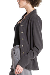 TAPERED JACKET - LICORICE - Da-Nang